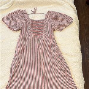 Old Navy Red and White Waffle dress